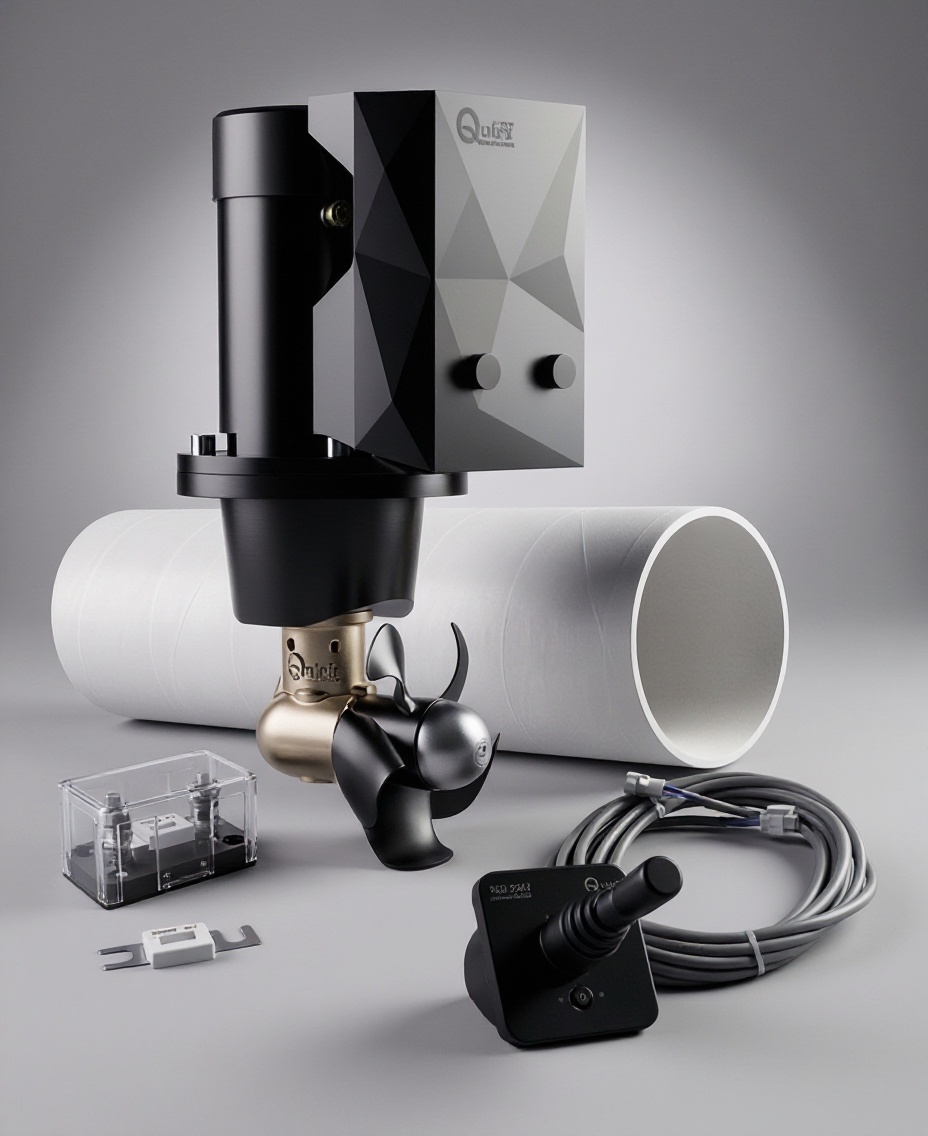Подруливающее устройство Quick, D140mm, 40KGF, 12 В, (TCD2042 - TCDEX12 - TNL 1000mm) (упаковка из 2 шт.)