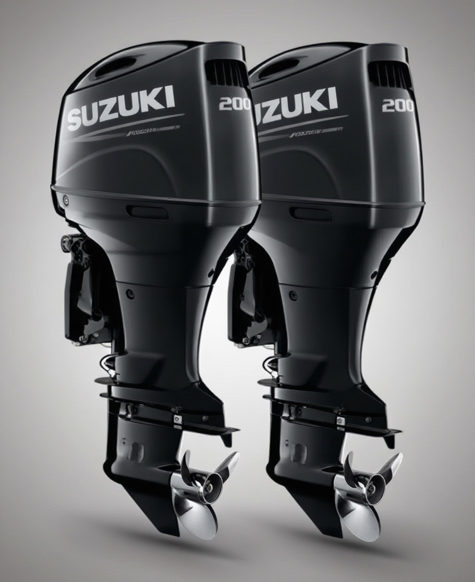 Мотор лодочный Suzuki DF200APX с пультом черный