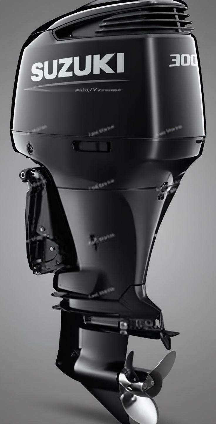 Мотор лодочный Suzuki DF300APX с пультом черный