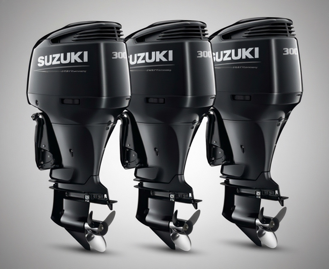 Мотор лодочный Suzuki DF300APX черный